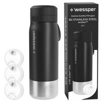 Vandens butelis Wessper B2 Actitex su plieniniu filtru, 700 ml, 3 filtrai