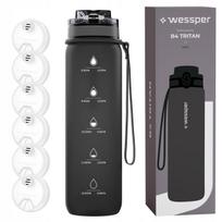 Vandens filtras butelis Wessper tritan 1l sportui su 6 filtrais
