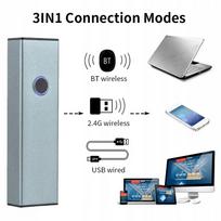 2D 1D QR brūkšninių kodų skaitytuvas 3-in-1 BT ir 2,4 GHz belaidis E3