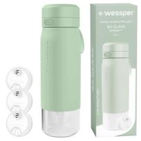 Stiklinis vandens butelis WESSPER B2 ACTITEX, 700 ml, su 3 filtrais