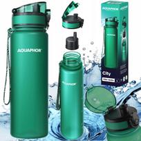 Vandens butelis su filtru Aquaphor City, 1 l, žalias