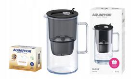 Vandens filtras ąsotis Aquaphor Glass 2,5 l su Maxfor+ H kasete, juodas