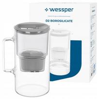 Stiklinis filtras ąsotis Wessper D2 borosilikatinis 3 l su 1 Aquamax filtru