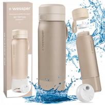 Vandens butelis su filtru Wessper B2 Tritan 1000ml, smėlio, Actitex Disc