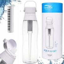 Vandens filtruojantis butelis Aqua&Go, baltas, 750 ml filtras
