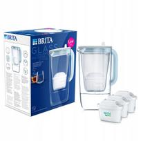 Stiklinis ąsotis BRITA GLASS mėlynas su Pure Performance filtrais, 3 vnt.