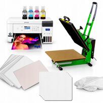 Sublimacinis spausdintuvas Epson F100 A4 su presa, pradinio spaudos rinkinys