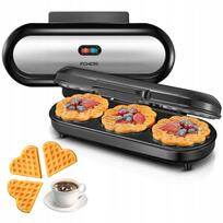 Vaflių keptuvė FOHERE King Size 1200 W, 15 vaflių per 2 minutes