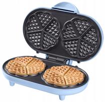 Vaflinė Bestron Double heart 1000W mėlyna