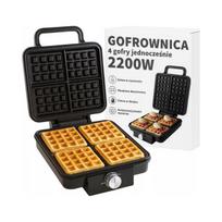 Vaflinė 2200W, 4 vafliams, nelimpanti, namams