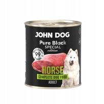 Šunų konservai JOHN DOG Pure Black Special Edition su arkliena, 800 g