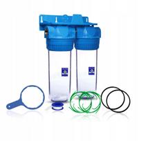 Vandens filtras 3/4'' dvi pakopos inline korpusas