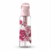 Vandens filtras buteliukas Dafi SOLID 0,7 Baby Pink su filtru Flowers UV spauda