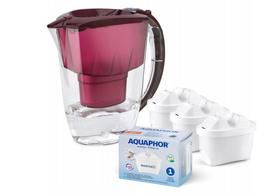 Vandens filtro ąsotis AQUAPHOR Cherry Amethyst su 3 B25 Maxfor kasetėmis