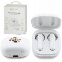 Belaidės Bluetooth ausinės Guess TWS 4G su metaliniu logotipu