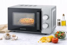 Mikrobangų krosnelė SEVERIN MW 9184 20L 800W su stikline apačia ir atšildymo funkcija