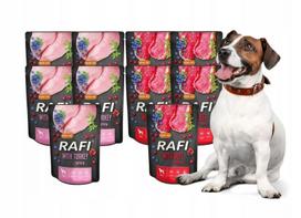 Šunų pašaras RAFI Dolina Noteci, įvairių skonių, be grūdų, 10 x 300 g