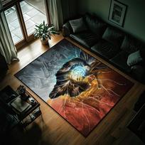 Game M-Mortal K-Kombat small carpet Bedside Kitchen Bath Living Home House Bedroom Floor Mat Doormat Large Carpet Rug Decoration SJR40x60CM gray