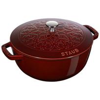 Cocotte - STAUB - Lily Pattern - 24 cm - Glaçure majolique - 3,50 l