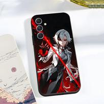 G-Genshin Impact Arlecchino Phone Case For Samsung A56 A36 A26 A16 A15 A25 A35 A55 A14 A34 A24 A54 Black Soft Shell Samsung A22 5G black