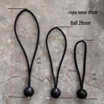 Elastic Ball Head Tension Rope for Outdoor Tents and Trampolines 10cm Rope gray