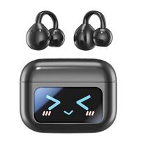 Open Ear Clip Wireless Earbuds Bluetooth 5.4 Smart LED Touch Screen Case Waterproof Sports Earphones juoda