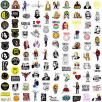 125Pcs Nirvana Band Season 3 Rock Mini Stickers Diy Decor For Phone Notebook Diary Sticker Story Store gray