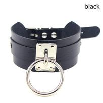 Harajuku Seksualus Rankų Darbo Odinis Choker Kaklo Papuošalas Punk Goth Šalies Ornamentas black black