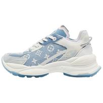 LOUIS VUITTON Run 55 Sneakers 'Blue Denim Monogram' Women's 1AB39N 37 gray
