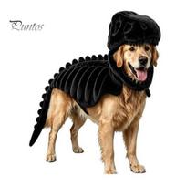 Helovino augintinio drabužiai Skeleto dinozauro kostiumas, Šviečiantis tamsoje 3D drabužis, Šventinio vakarėlio šunų drabužiai Dino apranga šunims katėms, Cosplay kostiumas S B black