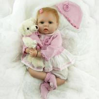 NPK 55cm Gyvybingas Atgimęs Kūdikis Naujagimis Silikoninis Vinilinis Atgimimo Kūdikio Lėlė Rankų Darbo Dovana Lėlės Atgimęs Toys Not Included beige