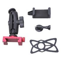Tennis Practice Smartphones Mount Base Aluminum Alloy Holder Bracket Fit Various Phones for Better Skill Development 1 black