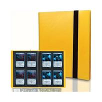 Non-Toxic 160 Pocket Game Collectible Cards Binder Album Large Trading Card Durable Protective Cover Holder Pp Material Multi-Color Option yellow