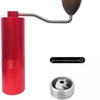 Portable Italian Steel Hand-Crank Coffee Grinder with External Adjustment black