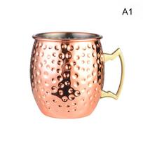 530ml Maskvos mulo variniai puodeliai Metalinis puodelis Nerūdijančio plieno kaltas Vario dengtas Būgno tipo Alaus puodelis Vyno Kavos puodelis beige