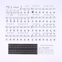 1 Set Beginner Letter Piano Sticker 88/61/54/49 Keys With Removable Colored Note Labels Piano Keyboard Stickers juoda