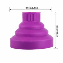 Portable Silicone Hair Diffuser Silicone Material Collapsible Diffuser Attachment  For Curly Hair purple