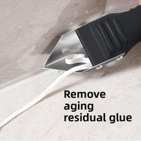 Silicone scraper blade glue remover filler corner grout crack mud tool filler scraper set multi-functional home use gray