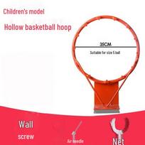 Wall-Mounted Basketball Hoop for Kids & Adults red