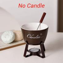 with Forks Chocolate Fondue Mug Ceramics Fondue Cups Chocolate Melting Mug  Valentine Gift raudona