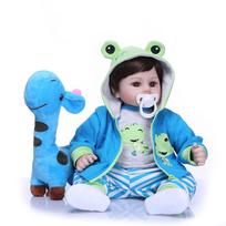 NPK 47cm Naujagimio Reborn Baby Dolls Silikono minkšto audinio Kūno lėlė mergaitėms Princess Kid Fashion Bebes Reborn Dolls gray