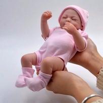 NPK 11 colių Reborn Baby Vinilinė silikoninė lėlė Mieganti naujagimiui berniukui mergaitei gyvos lėlės rožinė