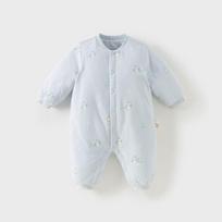 [Same Style as in the Mall] David Bella Newborn Class a Knitted Cotton-Padded Romper Winter Jumpsuit for Boys and Girls Blue Background Printing [Ready in Stock] 59 gray