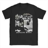 Vyriški Depeches Šaunūs Modeliai Marškinėliai Medvilniniai Viršutiniai Drabužiai Madingi Trumpomis Rankovėmis Apvaliu Kaklu Marškinėliai Dovanojimo Idėja T-shirt#Color S juoda