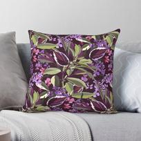 Stunning Vibrant Floral Square Pillowcase Polyester Linen Velvet Creative Zip Decor Pillow Case Room Cushion Cover 30X30CM black