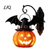 Atmospheric Night Lamps for Bedrooms Halloween Pumpkin Light, Resin LED Dragon Tabletop Lamp, Witch Light Decor Hat Black Cat Crow Lamp Home G black