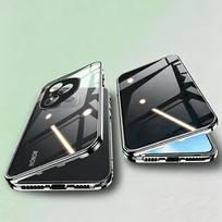 Anti Peeping Case for Huawei Honor 400 300 Pro, Double Sided Tempered Glass,Metal Frame with Lens Protector Phone Bumpers for Honor 400 Pro juoda