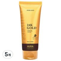 Aura 24k Gold Premium Peel-Off Mask Pore Tightening Moisturizing Mask Pack, 1 sheet, 5 pcs orange