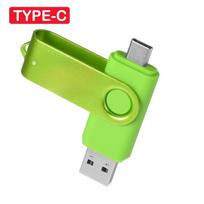 OLOEY 128GB OTG Metal Flip USB Flash Drive green
