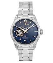 Orient Star Contemporary Limited Edition Nerūdijančio plieno Mėlynai pilkas Atviras širdies ciferblatas Automatinis RE-AT0021L 100M Vyriškas laikrodis mėlyna